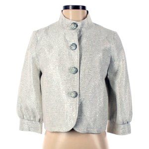 Mossimo Silver Retro Cropped Bolero Jacket